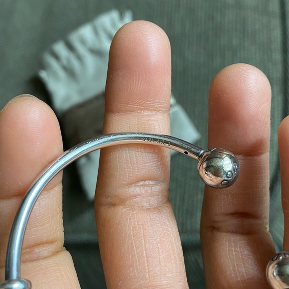 Authentic Pandora Bracelet Bangle Charm & Stoppers - Picture 11 of 13